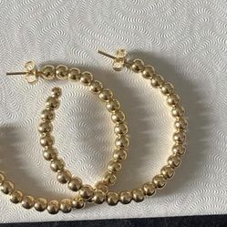 Beaded hoop earrings