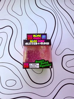 Pink Needoh Nice Cube Glitter n Glow