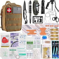 280pcs Emergency Survival Kit with Survival Gear tools first aid backpack GO bag
