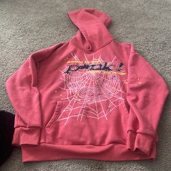 Pink spider hoodie
