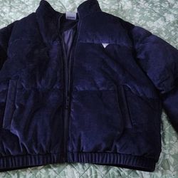 Guess Women Quilted Velvet Jacket