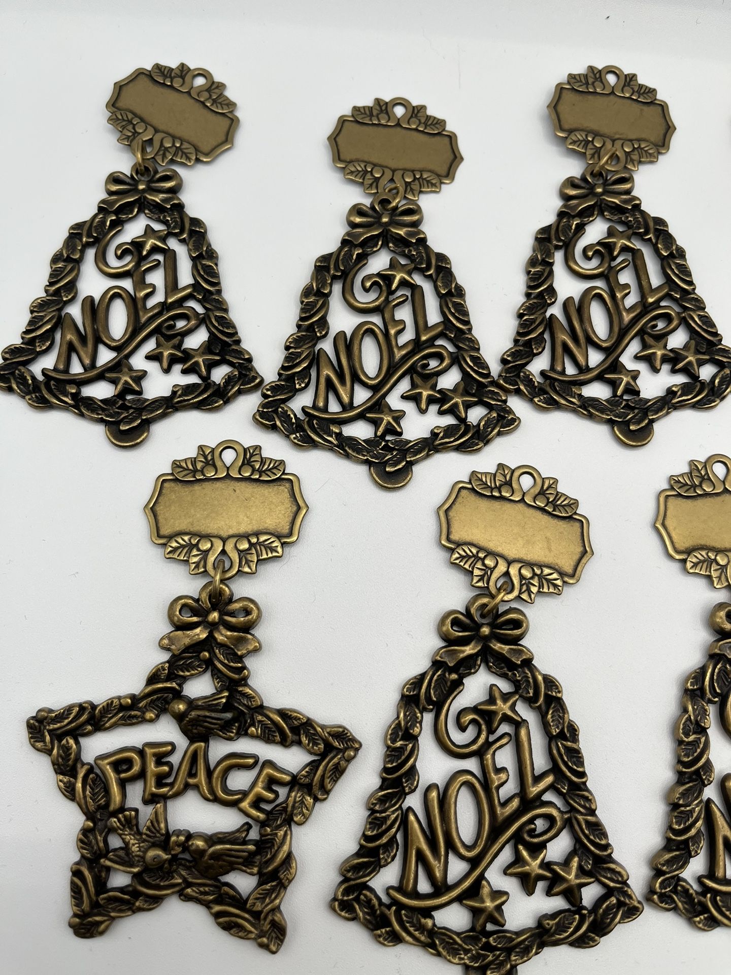 Vintage 1996 Gloria Duchin Brass Christmas Ornaments. Set Of 11 Pieces
