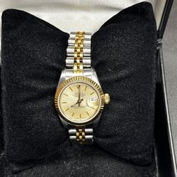 Woman’s Rolex Datejust 69173 1989 26mm 18k/stainless no trades 3816 Steilacoom blvd Lakewood