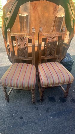 Dining room table with two chairs