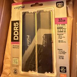 Crucial Pro Overclocking DDR5-6000 UDIMM 32GB (2x16GB) XMP EXPO Desktop Memory