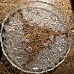 Mikasa Winter Rose Crystal  Serving Platter🥕