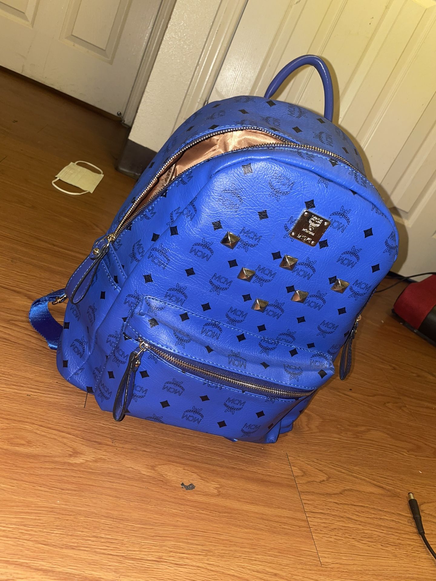 Blue MCM backpack 