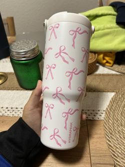 Pink Bow Hydrapeak Water bottle