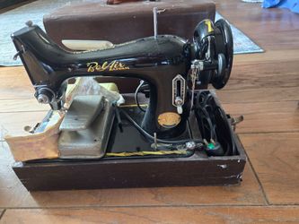 Antique Bel-Air sewing machine with case