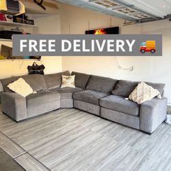 Large Gray Sectional Couch 🛋️- FREE DELIVERY 🚚 
