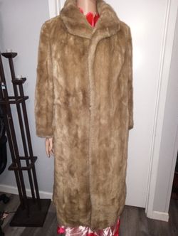 Vintage Faux Fur Trench Coat 