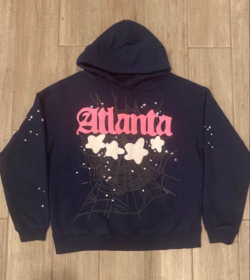 Navy Blue Sp5der Hoodie | Size Medium