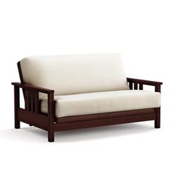 Full Size Espresso Futon With Cushion