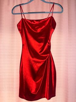 Short, red body con dress size medium
