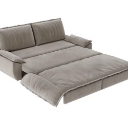 73.2" Queen 3 in 1 Convertible Modern Sofa Bed,Multi Functional Storage Loveseat Couch with 2 Pillows,Pull Out Velvet Chaise Sleeper for Living Room,G