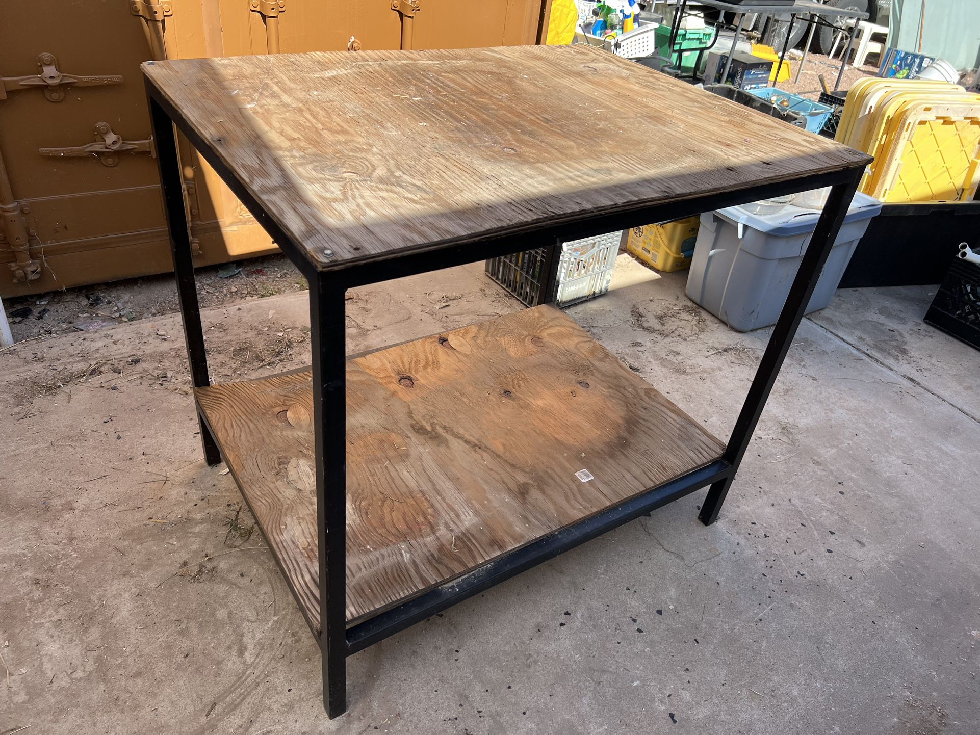 Metal Framed Work Table
