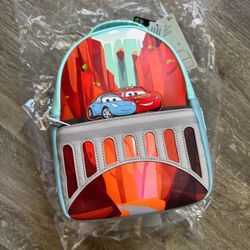 Loungefly Disney Pixar Cars Firewall Falls McQueen Sally Mini Backpack BRAND NEW