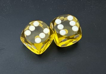 Precision Dice 16mm (3/8”) Yellow; backgammon