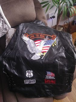 2xl Leather biker jacket new