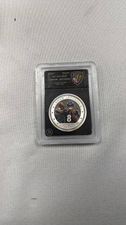 2019 Lamar Jackson Baltimore Ravens AP NFL MVP 1 oz Pure Silver Coin
