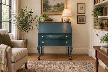 Turquoise vintage desk