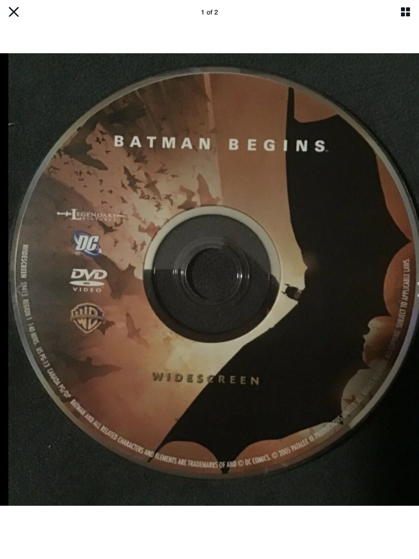 Batman Begins (DVD, 2005, Widescreen)