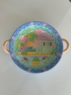 Susan Painter Tropical Pottery Bowl
