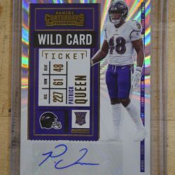 2020 Contenders PATRICK QUEEN SP Wild Card RC Auto!!! Ravens N 151. mint condition. 