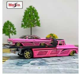 59 Impala pink 57 chevy transport  Toy collectible