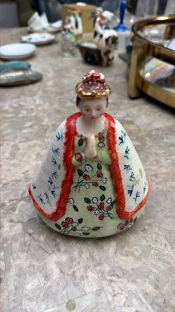 Antique Porcelain Lady Figurine Hand-Painted