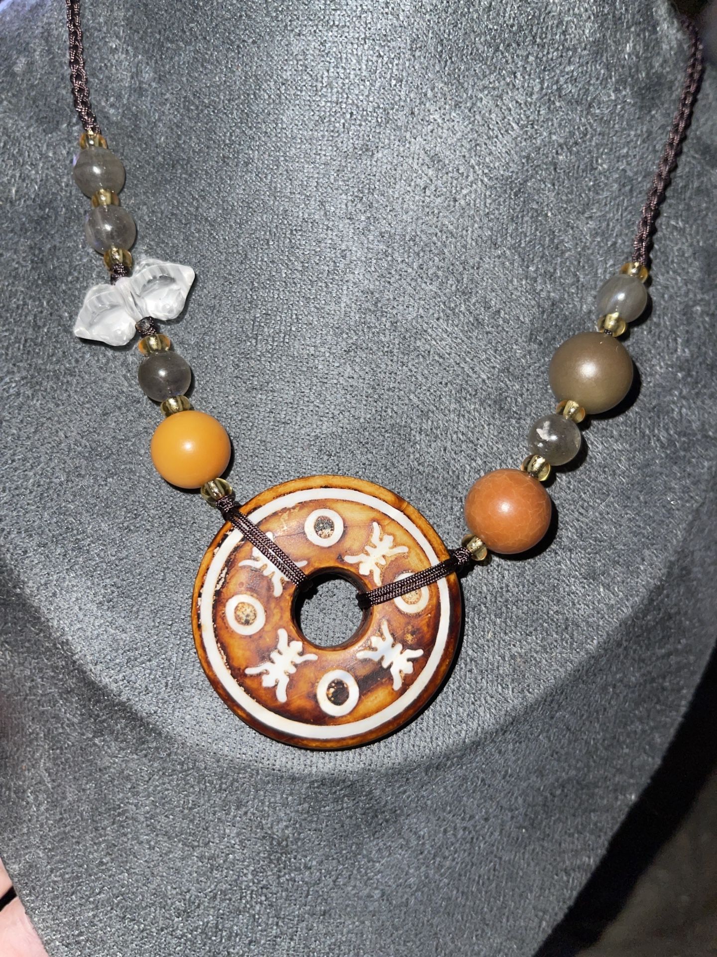 Tibetan Donut Pendant Necklace