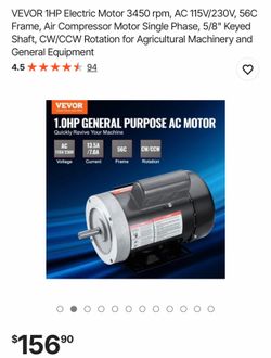 Tools/1 hp electric motor/single phase electric motor/electric motor