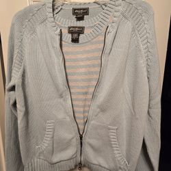Eddie Bauer Twin Set w. Striped Tank Top