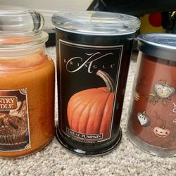 Yankee And Kringle Rare Pumpkin And fall Candles 
