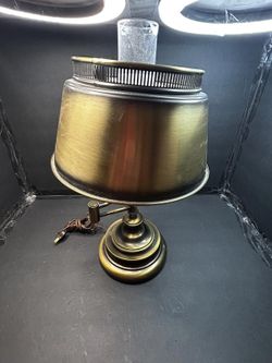 Vintage Brass Swirl Handle Reading Lamp