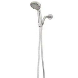 Glacier Bay 4 in. 6-Spray Wall Mount Handheld Shower Head in Brushed Nickel