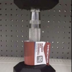 New 10 lb Rubber Hex Dumbbell comes individually one sold at posting price can be paired DB’s Available In 10, 20, 25, 30, 35, 40 lbs prices varies  N