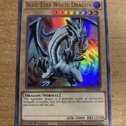 🔥 YuGiOh! Blue-Eyes White Dragon LDS2-EN001 ULTRA RARE HOLOFOIL NM 1ST ED 🔥