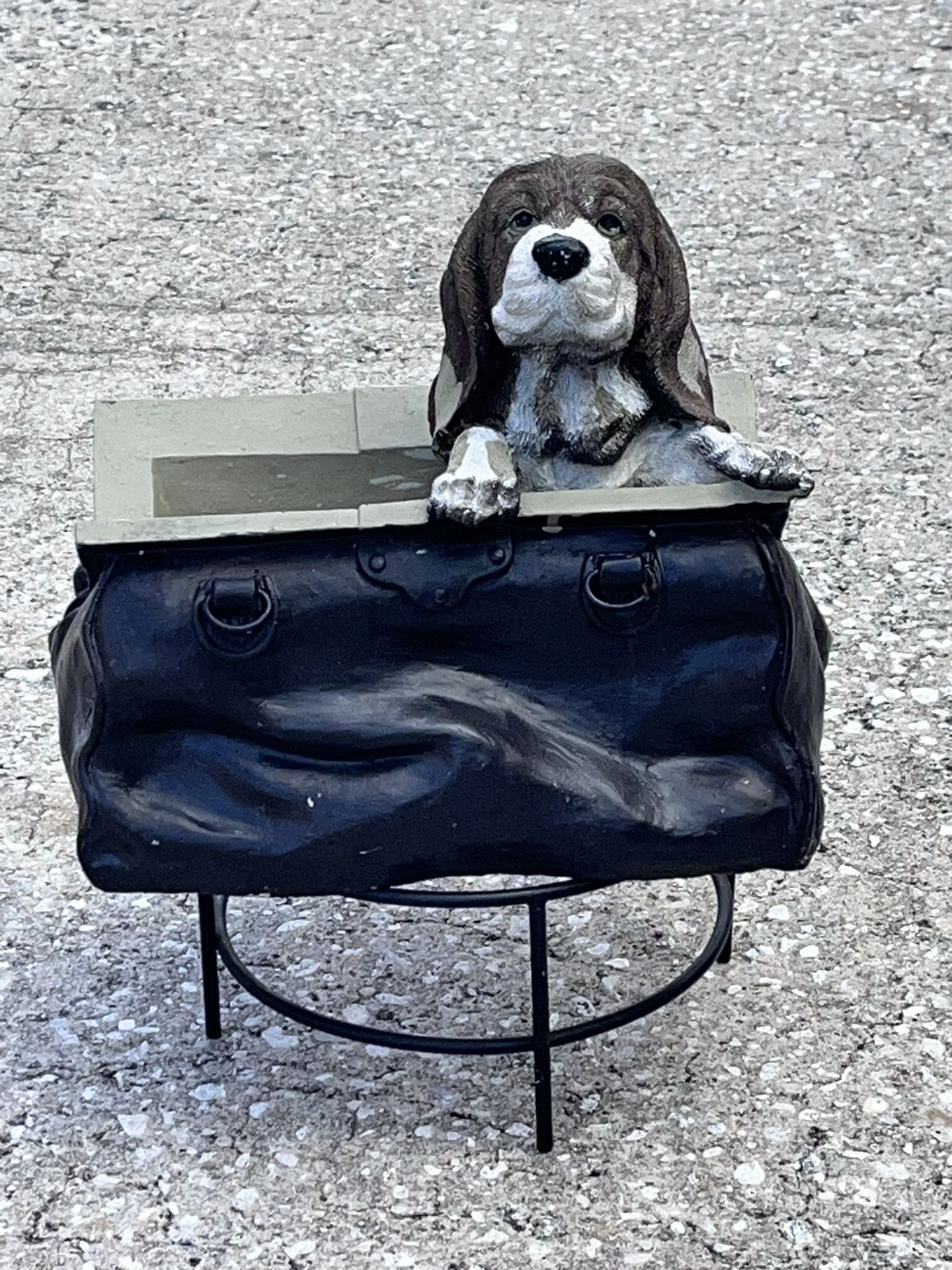 Hound Dog In Bag Ceramic Plant Holder