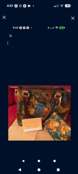 Patricia Nash Leather Purse and coin pouch and  strap