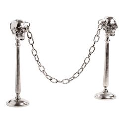 CHRISTIAN SIRIANO NY METAL SKULL CHAIN STANCHION SET VIRAL NEW! HALLOWEEN PARTY