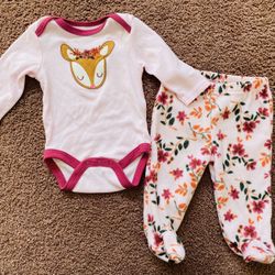 Baby Girl Outfit (0-3m)
