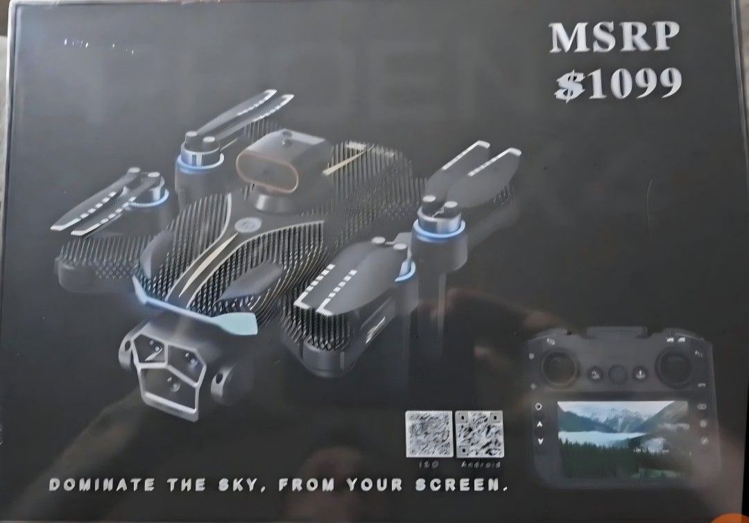 Phoenix X4 Drone - Cinematic Camera- Built In Screen Remote GPS - NEW Sealed Box