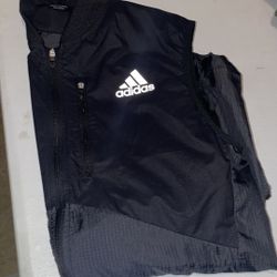 Adidas Zero running windbreaker vest lightweight  Multiple packets ADIZERO Size Small 