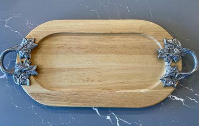 Vintage Sheridan Natural Wood Platter