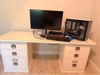Glass top desk sturdy
