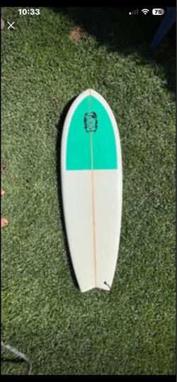 Boss surfboards pollywog Fish Surfboard White and Teal