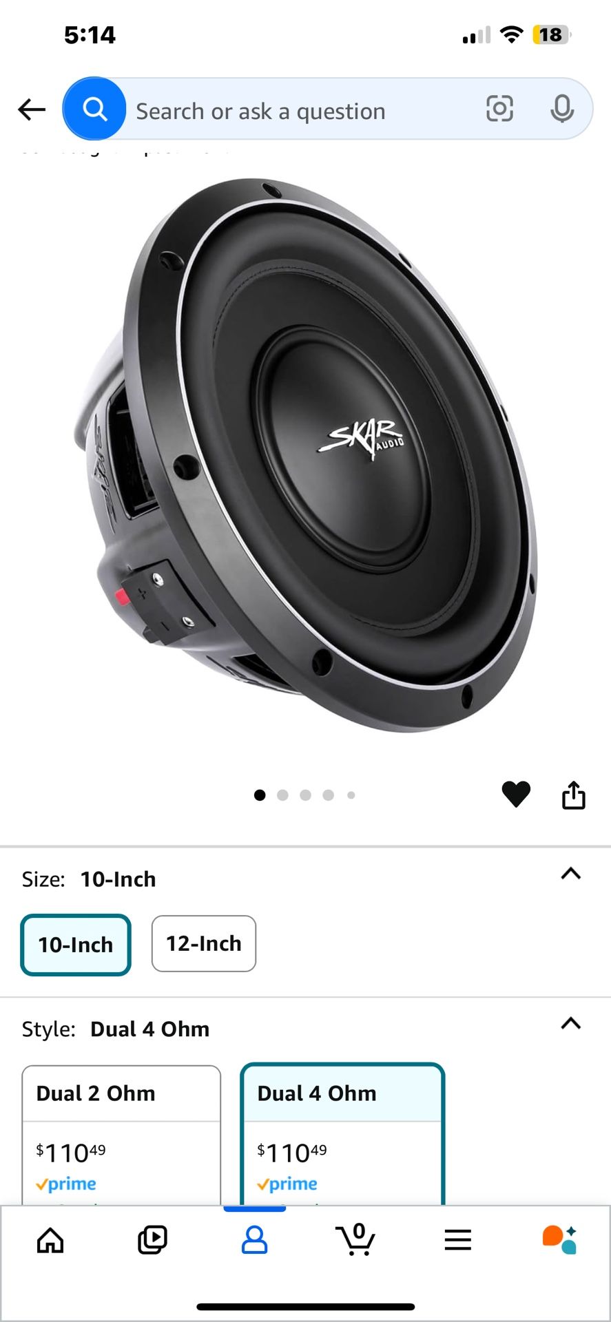 Shallow mount scar 10 inch subwoofer