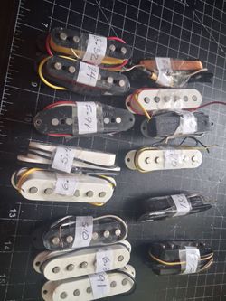 Guitar pickups....all different readings..$8 single coil..$12 humbucker