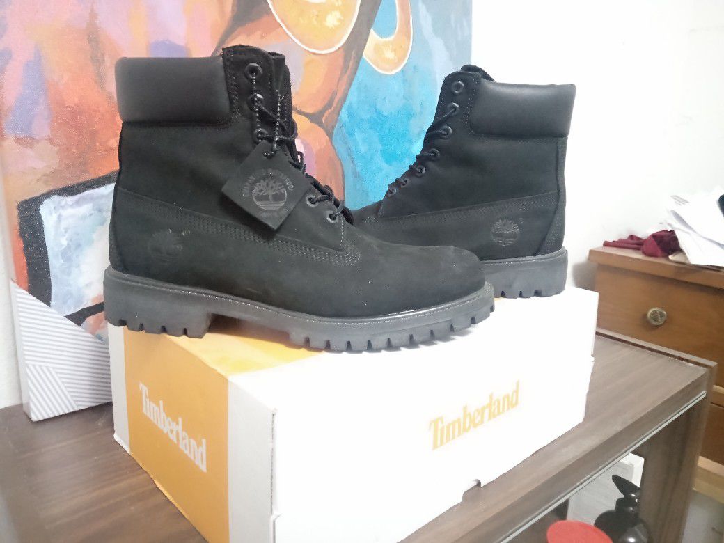 Mens Size 8 Black Timberland Boots